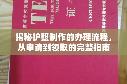 新干揭秘护照制作的办理流程，从申请到领取的完整指南